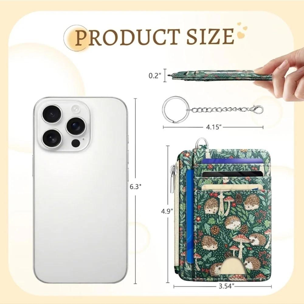 Floral Card Organizer with ID Window